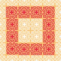 Geometric seamless pattern with ethnic element. Kyrgyz and Kazakh ornaments.